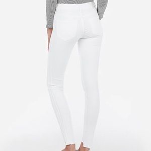 Express Mid Rise White Wash Side Stitch 18L